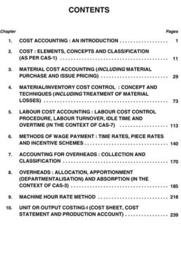 Cost Accounting B.Com. II Year MP - Prof ML Agarwal & KL Gupta